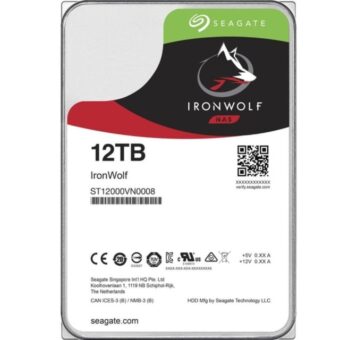SEAGATE 12TB 3.5" SATA III 256MB ST12000VN0008 Ironwolf hard disk