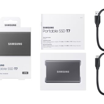 SAMSUNG Portable T7 2TB sivi eksterni SSD MU-PC2T0T