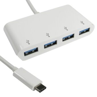 E-GREEN USB 3.1 tip C HUB 4port beli