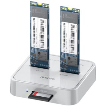 MAIWO Docking station USB 3.1 tip C na 2 x M.2 (SATA & PCIe NvMe) K3016SD