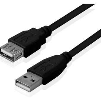 FAST ASIA Kabl USB A - USB A M/F (produžni) 3m crni
