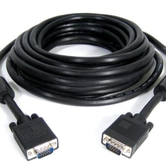 E-GREEN Kabl VGA D-sub M/M 10m HQ feritno jezgro crni