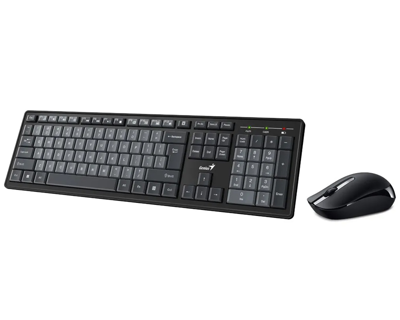 GENIUS Smart KM-8200 Wireless USB US crna tastatura + miš - Slika 2