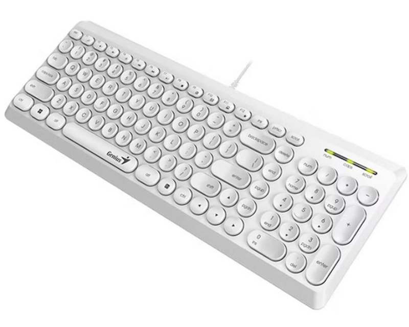 GENIUS Slimstar Q200 USB YU bela tastatura - Slika 2