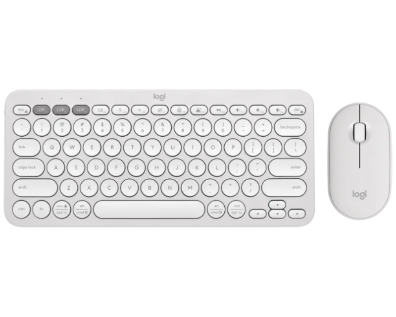 LOGITECH Pebble2 Wireless Combo US tastatura + miš bela - Slika 3