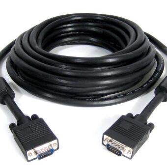 E-GREEN Kabl VGA D-sub M/M 15m HQ feritno jezgro crni