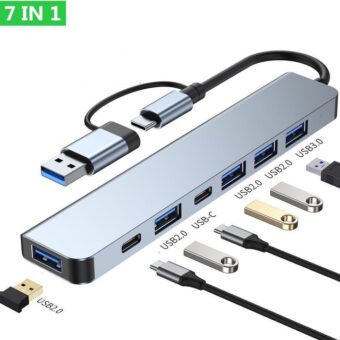 E-GREEN USB 3.1 tip C - HUB Superbrzi 7port USB 3.0
