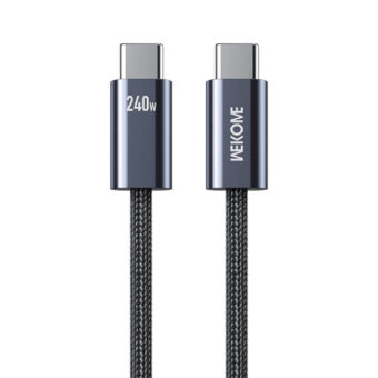 WEKOME WDC-23 Kabl 3.1 USB tip C M/M 1m za Super brzo punjenje 240W/480Mbps, crni