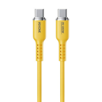 WEKOME WDC-11 Kabl 3.1 USB tip C M/M 1.2m, za Super brzo punjenje 100W/480Mbps, Silicon Soft, žuti