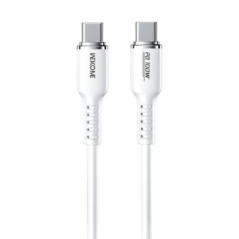 WEKOME WDC-11 Kabl 3.1 USB tip C M/M 1.2m, za Super brzo punjenje 100W/480Mbps, Silicon Soft, beli