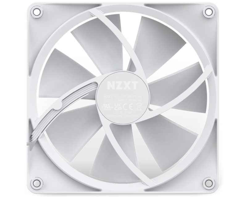 NZXT F140 RGB 140mm ventilator beli (RF-R14SF-W1) - Slika 6