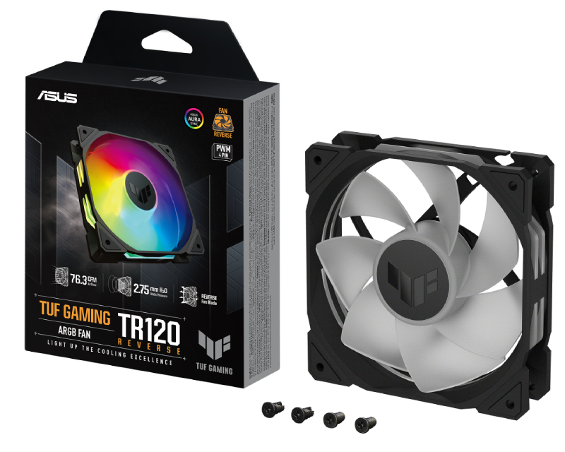 ASUS TUF GAMING TR120 ARGB REVERSE BLACK ventilator - Slika 4