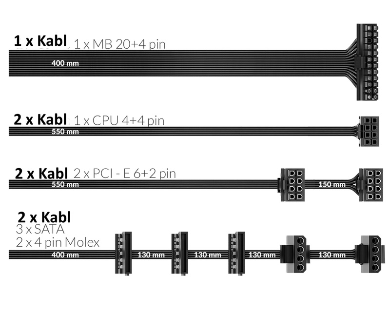 NJOY Nexo 850 850W napajanje (PSAT6085A40CZCO01B) - Slika 11