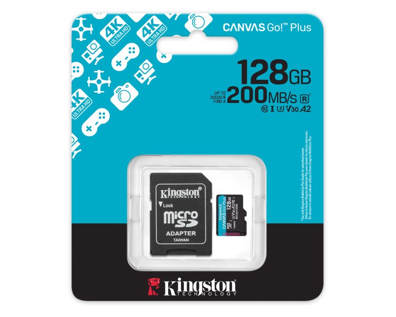 KINGSTON Memorijska kartica U3 V30 microSDXC 128GB Canvas Go Plus 200MB/s A2 + adapter SDCG4/128GB - Slika 7