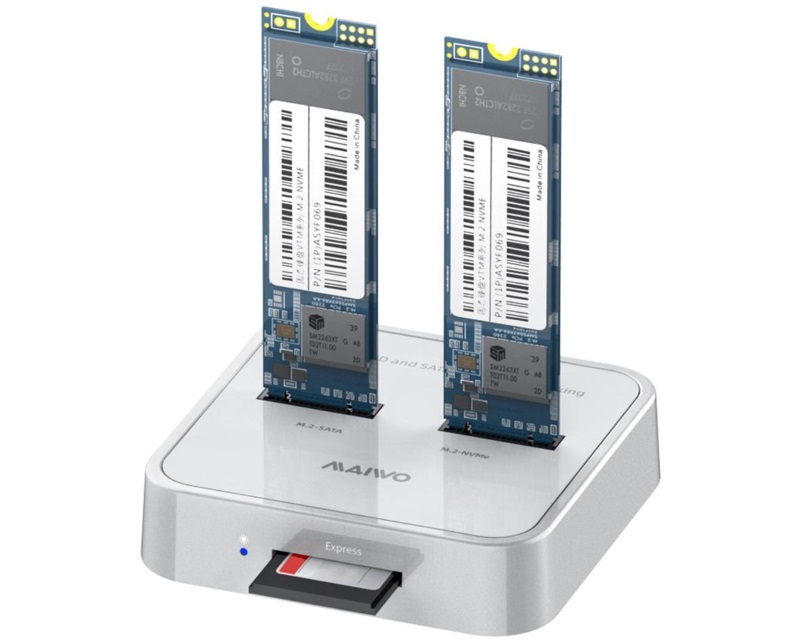 MAIWO Docking station USB 3.1 tip C na 2 x M.2 (SATA & PCIe NvMe) K3016SD - Slika 2
