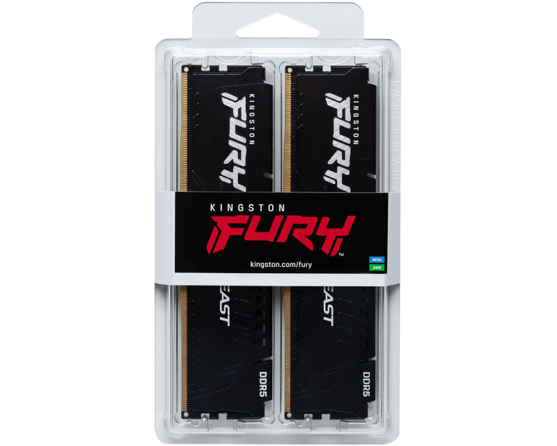 KINGSTON DIMM DDR5 64GB (2x32GB kit) 6000MT/s KF560C30BBEK2-64 FURY Beast Black EXPO - Slika 3