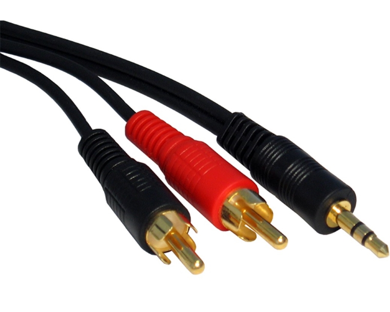 FAST ASIA Kabl audio 3.5mm - 2xRCA 1.5m crni - Slika 2
