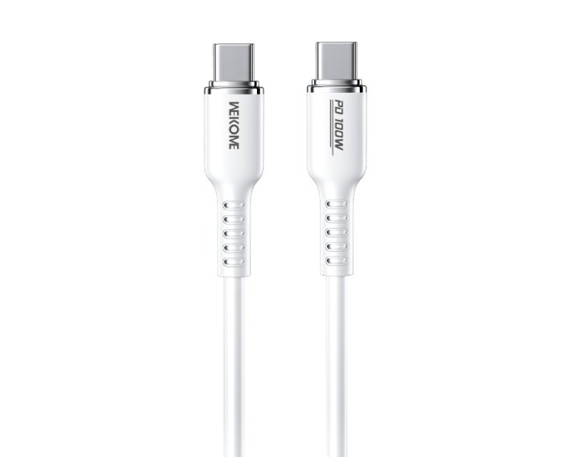 WEKOME WDC-11 Kabl 3.1 USB tip C M/M 1.2m, za Super brzo punjenje 100W/480Mbps, Silicon Soft, beli - Slika 9