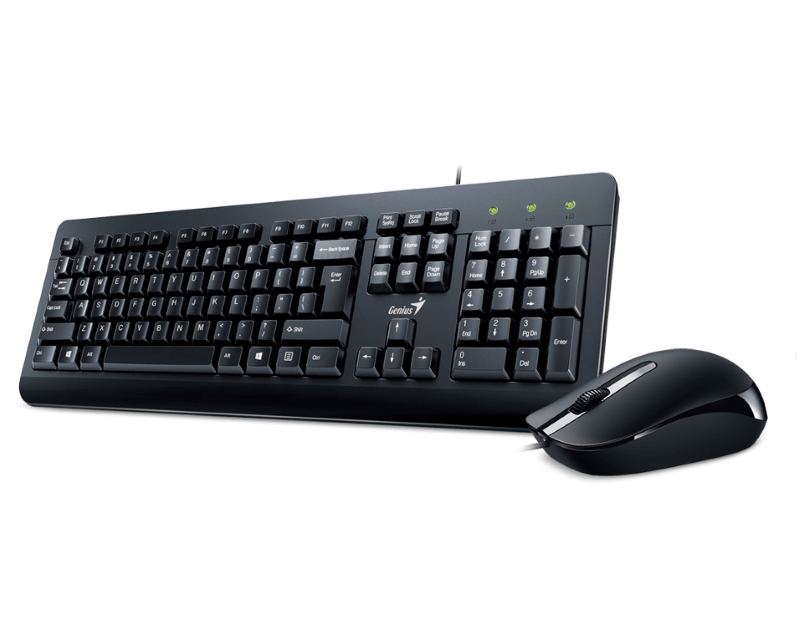 GENIUS KM-160 USB US crna tastatura+ USB crni miš - Slika 13