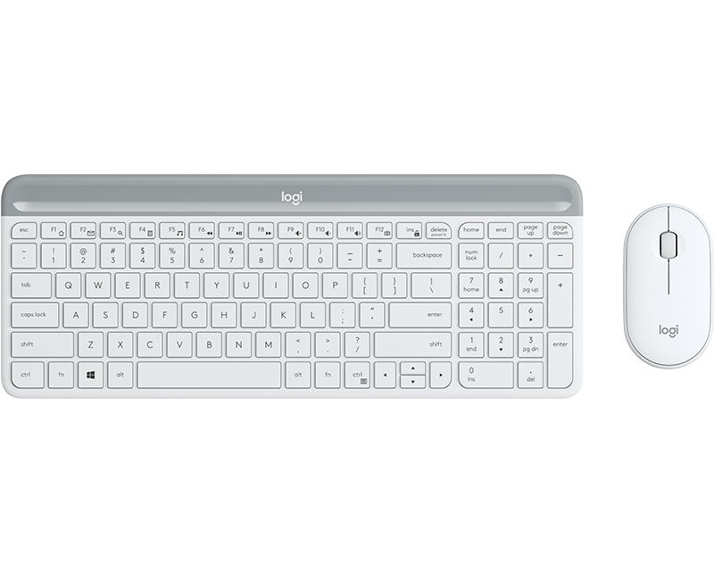 LOGITECH MK470 Wireless Desktop US bela tastatura + miš - Slika 10