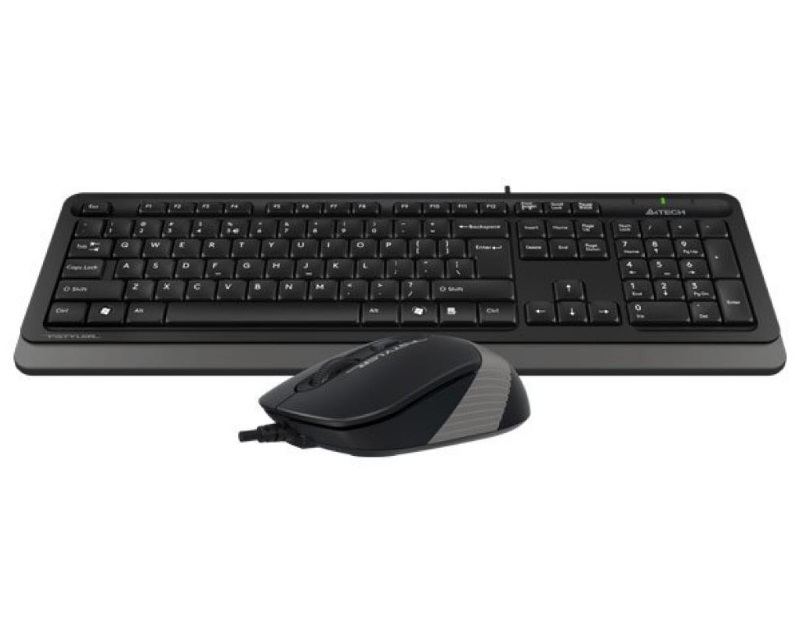 A4 TECH F1010 FSTYLER USB US siva tastatura + USB sivi miš - Slika 4