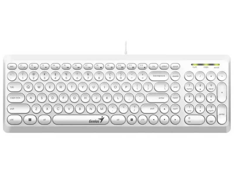 GENIUS Slimstar Q200 USB YU bela tastatura - Slika 7