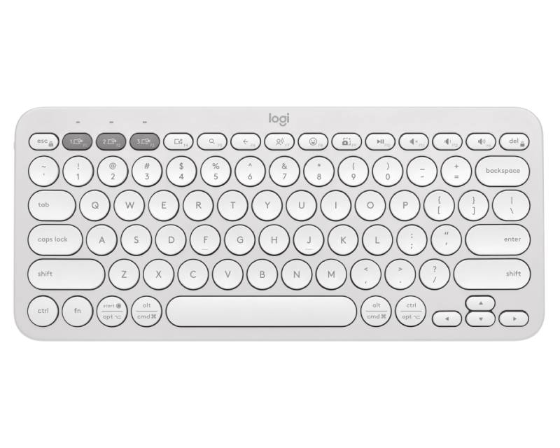 LOGITECH K380s Bluetooth Pebble Keys 2 US bela tastatura - Slika 14