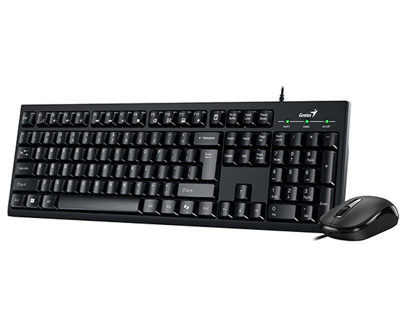 GENIUS KM-100SE USB YU crna tastatura+ USB crni miš - Slika 12