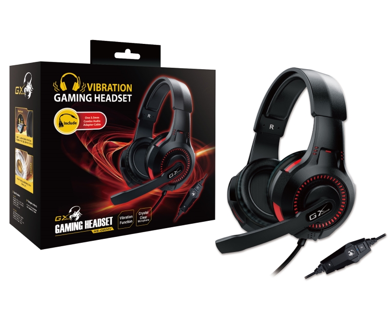 GENIUS HS-G600V crne slušalice sa mikrofonom i vibracijom - Slika 4