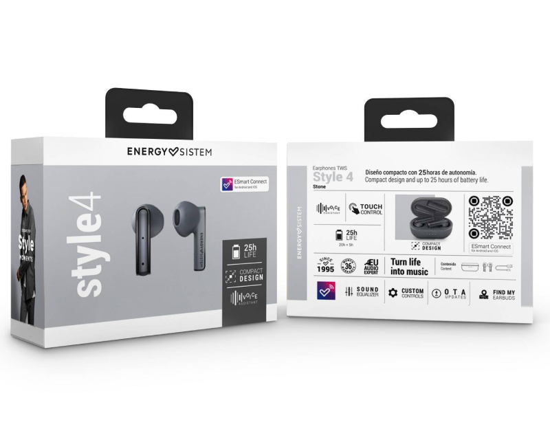 ENERGY SISTEM Style 4 Stone True Wireless slušalice crne (M45350) - Slika 5