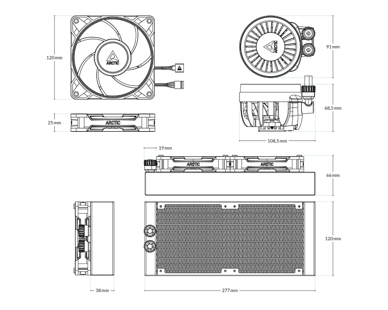 ARCTIC Liquid Freezer III Pro 240 A-RGB Black vodeno hlađenje (ACFRE00182A) - Slika 2