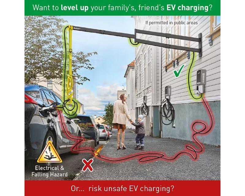 BARKAN EV160WM zidni zglobni nosač kabla za punjenje električnih vozila 160cm - Slika 2