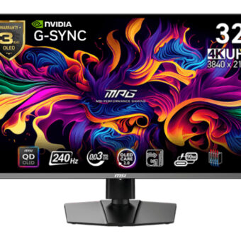 MSI 32 inča MPG 321URX 4K UHD 3840x2160 QD OLED 240Hz Tip-C 90W G-Sync gaming monitor