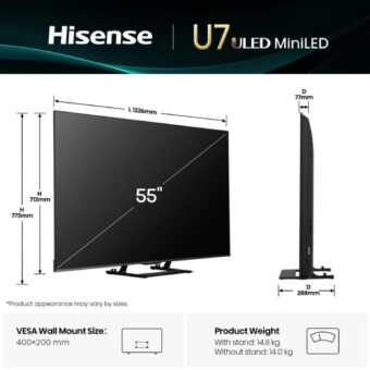 HISENSE 55 inča 55U7Q ULED Mini-LED 4K UHD Smart TV