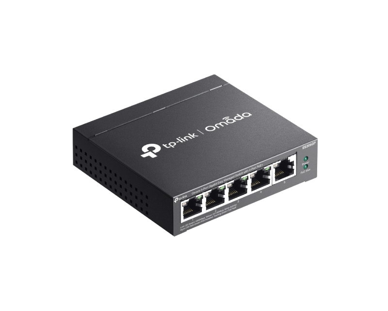 TP-LINK_ ES205GP 5-Port 10/100Mbps Gigabit Switch sa 4-Port PoE+ - Slika 2