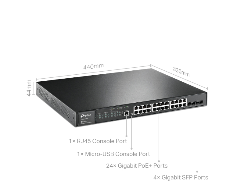 TP-LINK_ SG3428MP Omada 28-Port Gigabit L2+ upravljiv Switch sa 24- Porta PoE+ - Slika 2