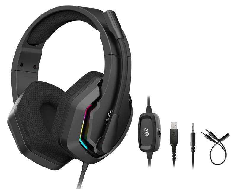 A4 TECH G260P Bloody Neon Gaming 3.5mm & USB crne slušalice - Slika 3