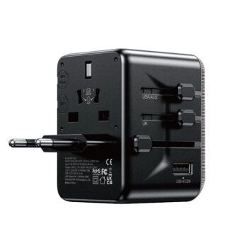 WEKOME WP-U69 Univerzalni Strujni GaN punjač, 5-porta USB (3.0 i 4 x 3.1 tipC-EU/UK/AU/US/JAP) 65W, crni