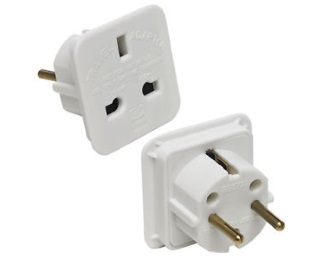 E-GREEN Adapter Euro utikač - UK utičnica bela