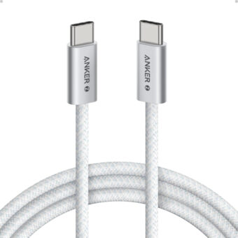 ANKER Zolo USB tip-C kabl M/M 1m, za Apple, super brzo punjenje 240W/480Mbps, pleteni, beli