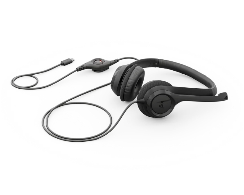 LOGITECH H390 Stereo USB-C slušalice sa mikrofonom crne - Slika 2