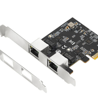 E-GREEN PCI-Express kontroler 2-port 2.5 Gigabit Ethernet (Realtek 8125B)