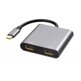 E-GREEN Adapter USB 3.1 tip C (M) - 2 x HDMI
