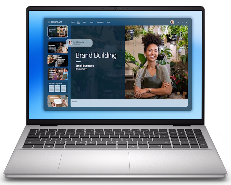 DELL 16 DC16251 16 inch FHD+ 300nits Core 7 150U 32GB 1TB SSD Backlit FP metalni silver laptop