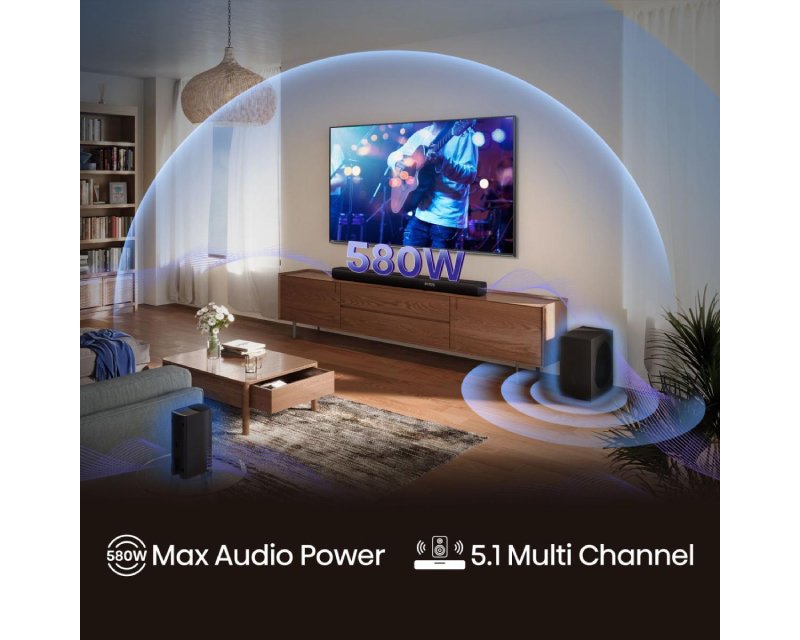 HISENSE AX5100Q Dolby Atmos soundbar sa bežičnim subwooferom crni - Slika 2