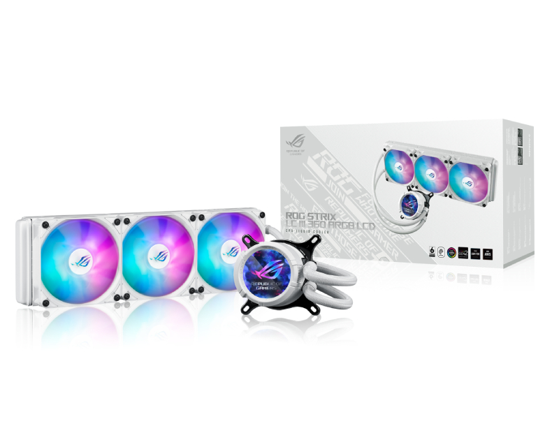 ASUS ROG STRIX LC III 360 ARGB LCD WHT vodeno hlađenje belo - Slika 2
