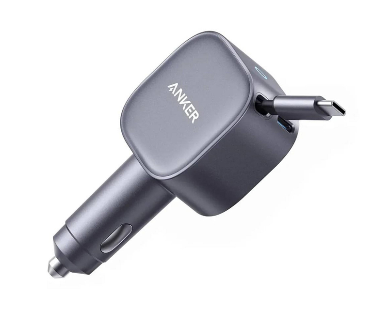 ANKER Nano 75W, sa ugrađenim USB-C kablom na izvlačenje i USB-C portom, auto punjač - Slika 3