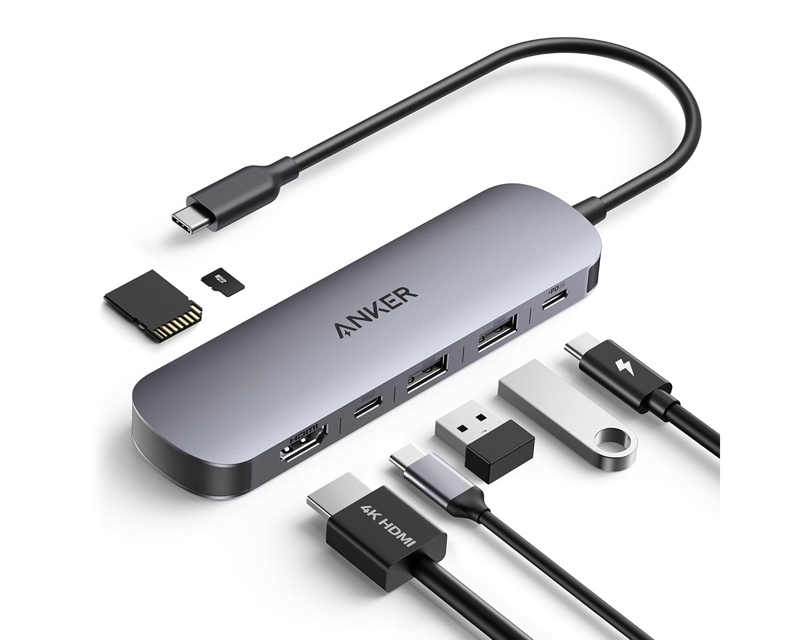 ANKER Nano USB-C Hub 7u1, sivi - Slika 2
