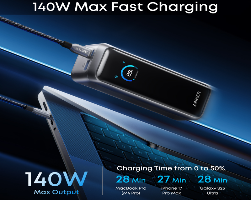 ANKER Prime 20000mAh, 220W, Power Bank crni - Slika 3