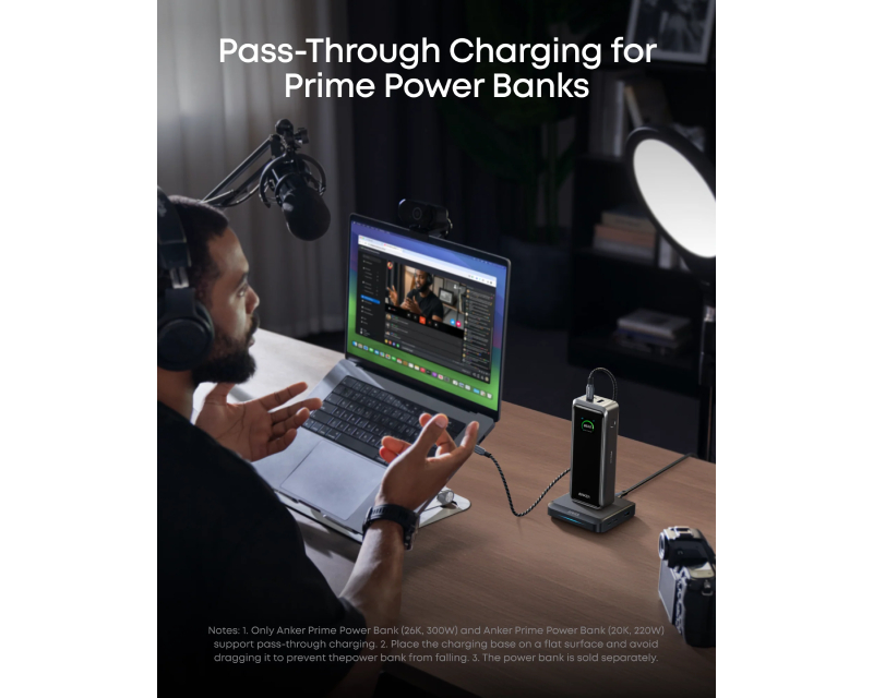 ANKER Prime baza za punjenje, 26750mAh, 150W, crna